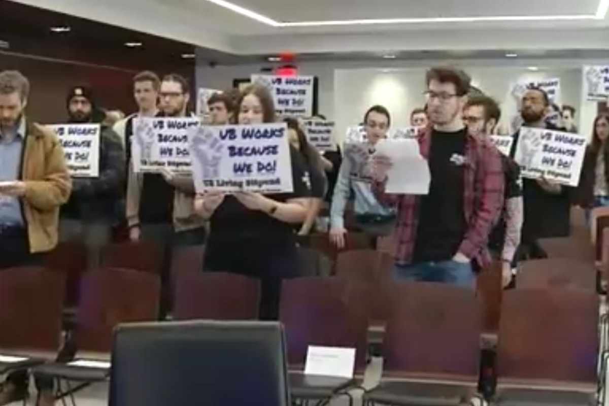 UB Teaching Assistants Rally for a Living Wage