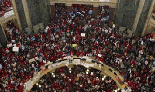 Labor Organizers Consider General Strike in Wisconsin
